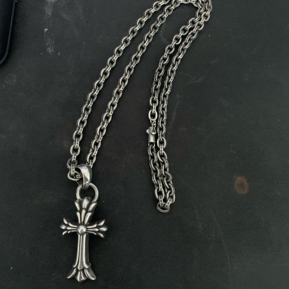 Chrome Hearts Silver Cross Chain